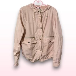 Ladies Light Pink Hooded Raincoat – UK 14