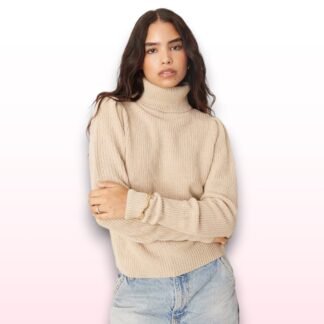 Roll Neck Knitted Jumper - Size S